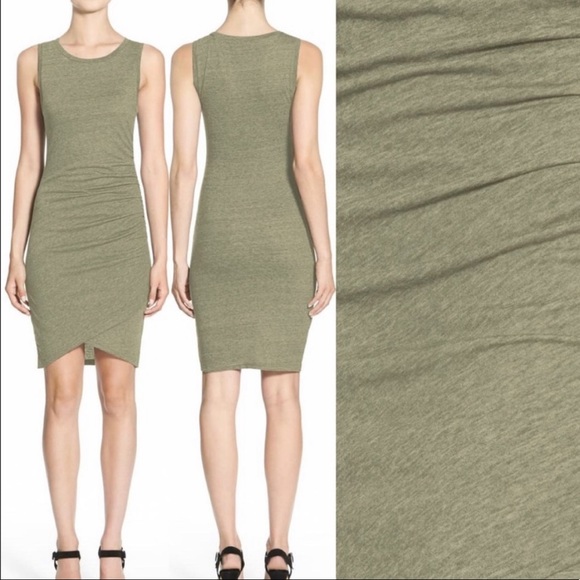 Leith Ruched Cross Front Bodycon Dress - Picture 2 of 5